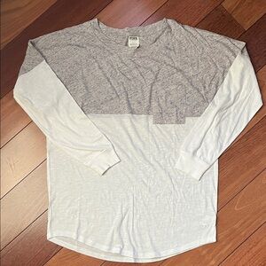 NWOT PINK Victoria’s Secret Long Sleeve Pocket Tee